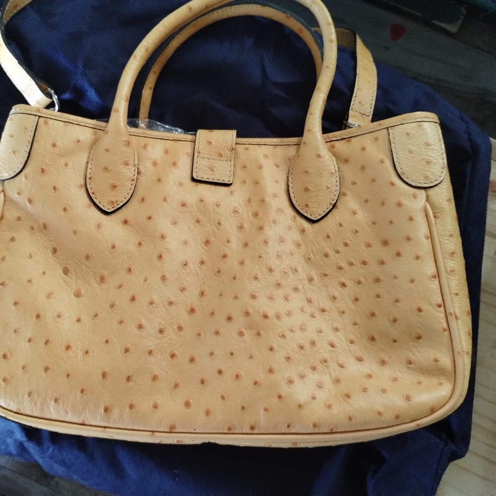 Dooney Bourke Ostrich small tote - Picture 2 of 6